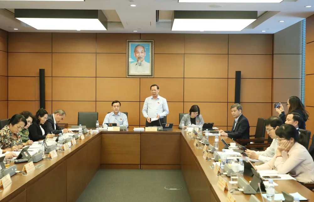 Đoàn ĐBQH TPHCM sáng 22-10. Ảnh: QUANG PHÚC