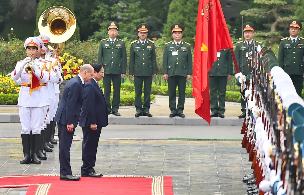 Thủ tướng Phạm Minh Chính chủ trì lễ đón Thủ tướng Đức Olaf Scholz ảnh 7