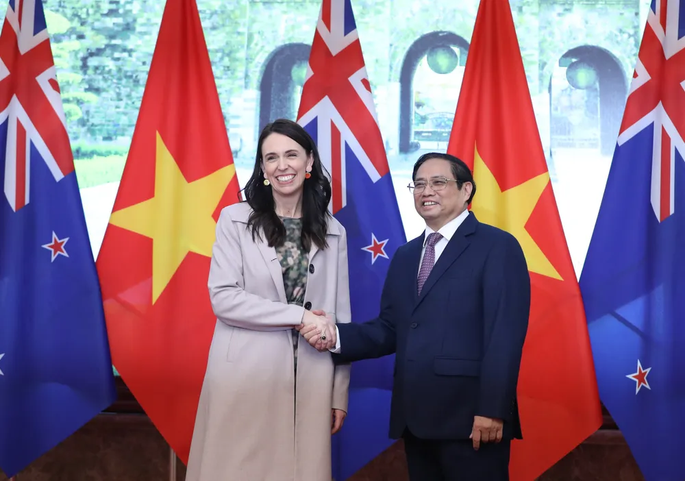 Thủ tướng Phạm Minh Chính chủ trì lễ đón chính thức Thủ tướng New Zealand Jacinda Ardern  ảnh 7