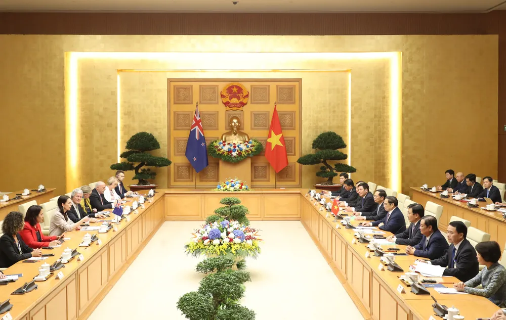 Thủ tướng Phạm Minh Chính chủ trì lễ đón chính thức Thủ tướng New Zealand Jacinda Ardern  ảnh 8