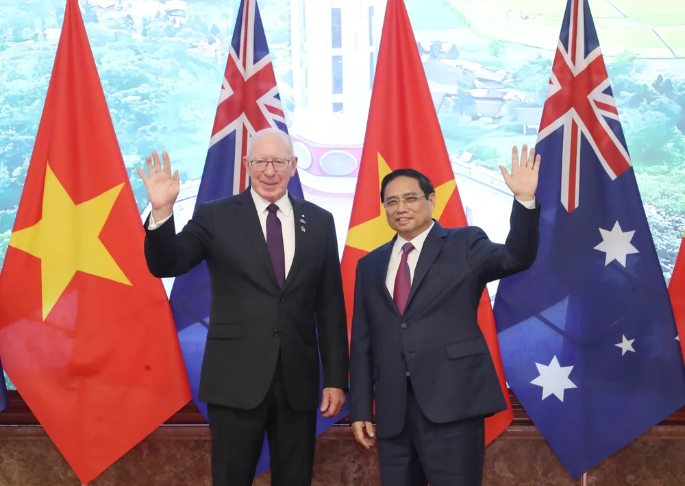 Thủ tướng Phạm Minh Chính và Toàn quyền Australia David Hurley. Ảnh: VIẾT CHUNG Thủ tướng Phạm Minh Chính và Toàn quyền Australia David Hurley. Ảnh: VIẾT CHUNG