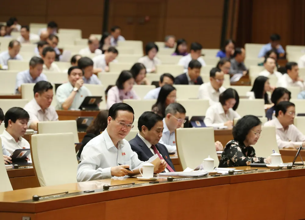 Các đại biểu dự họp chiều 23-5. Ảnh: QUANG PHÚC