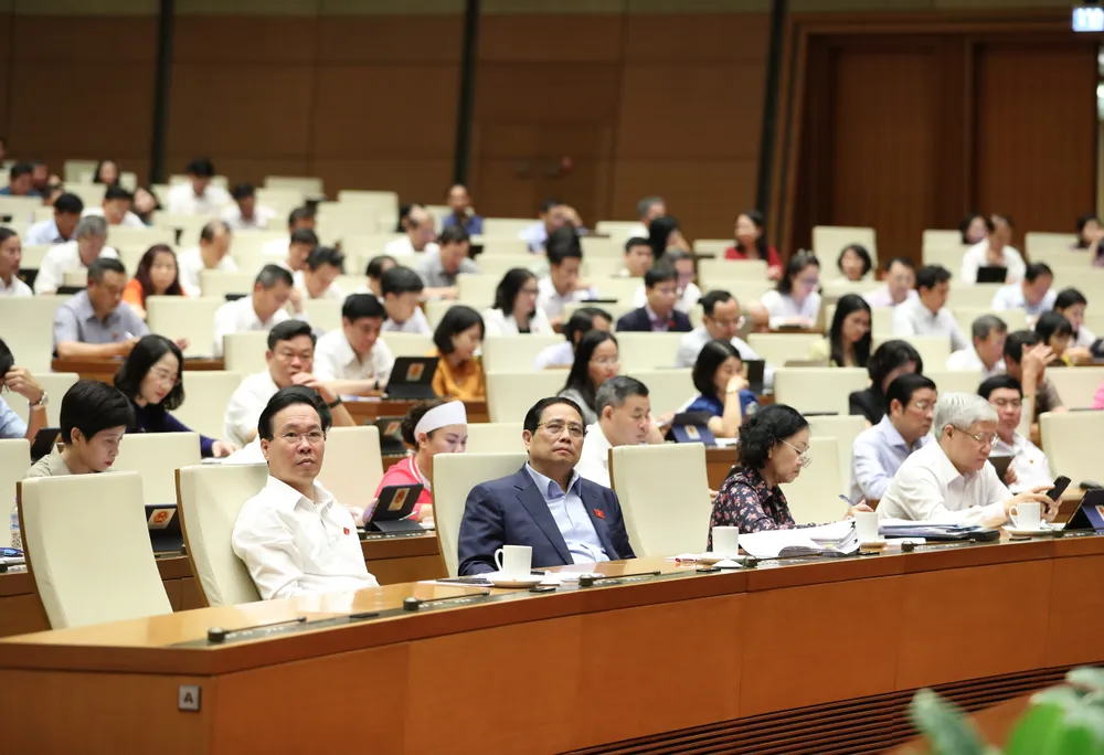 Các đại biểu dự phiên thảo luận sáng 29-5. Ảnh: QUANG PHÚC