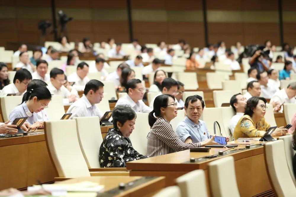 Các đại biểu dự họp chiều 31-5. Ảnh: QUANG PHÚC