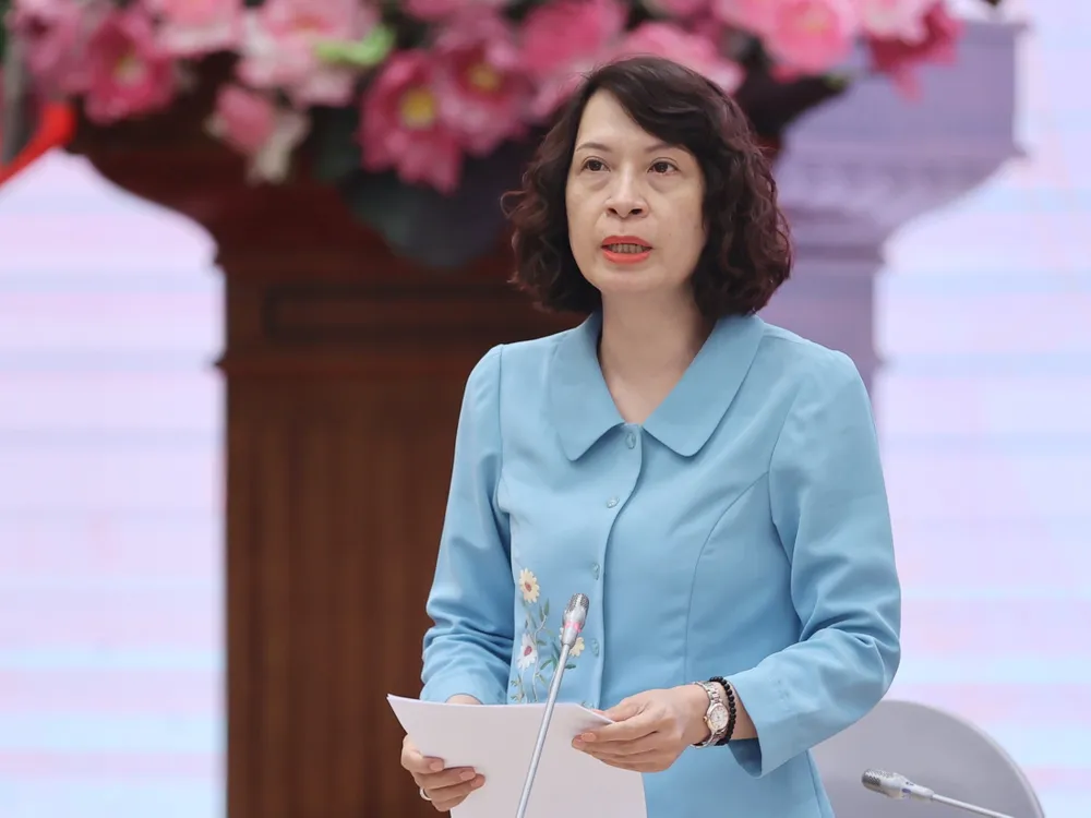 Thứ trưởng Bộ Y tế Nguyễn Thị Liên Hương. Ảnh: VIẾT CHUNG