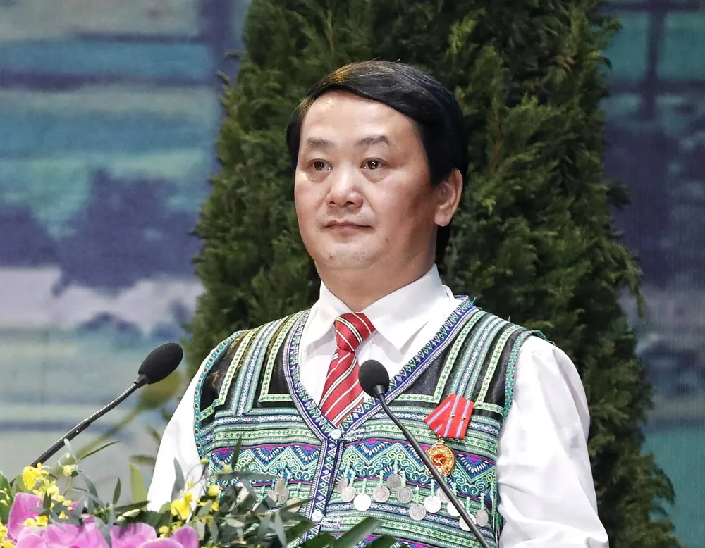 Bộ trưởng, Chủ nhiệm Ủy ban Dân tộc Hầu A Lềnh. Ảnh: QUANG PHÚC