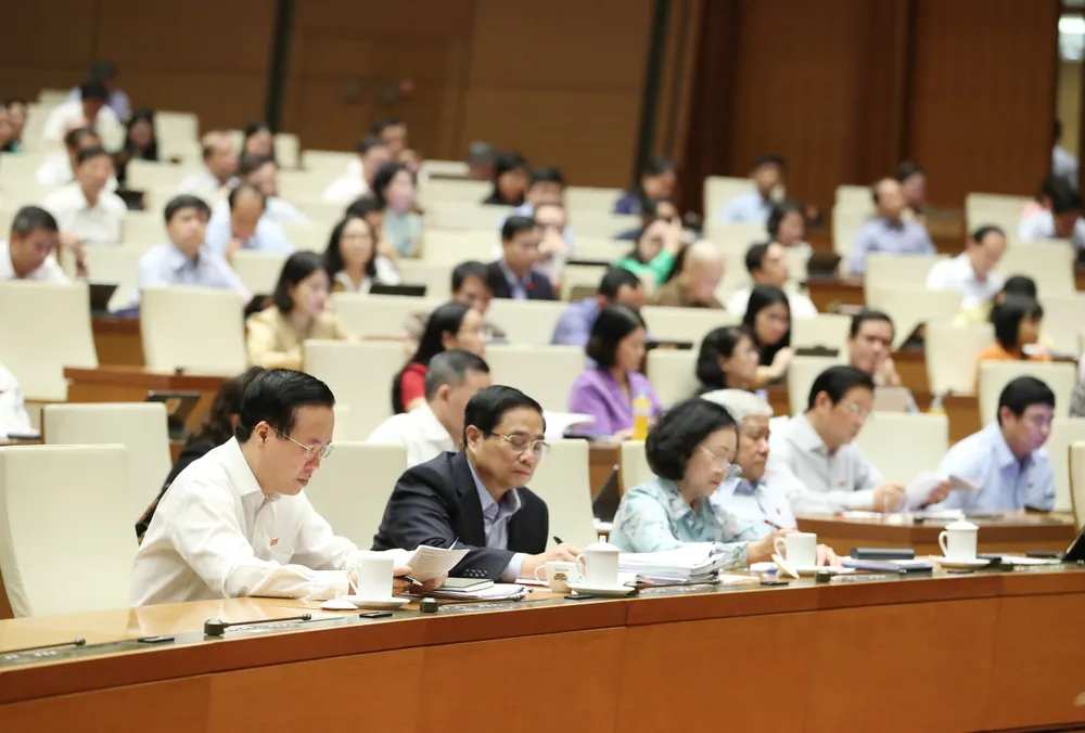 Các đại biểu Quốc hội dự phiên chất vấn sáng 8-6. Ảnh: QUANG PHÚC