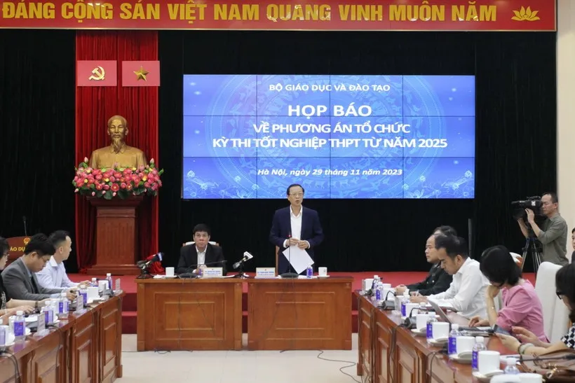 Họp báo công bố phương án thi tốt nghiệp THPT từ năm 2025