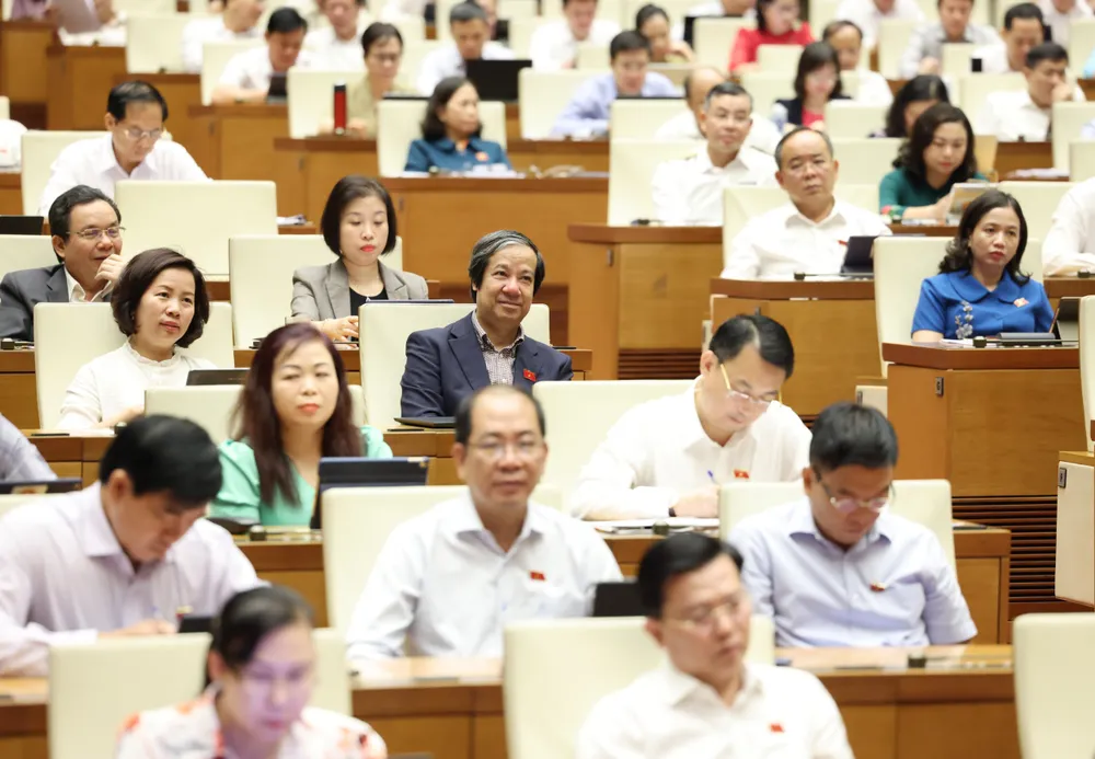 Các đại biểu dự phiên chất vấn sáng 5-6. Ảnh QUANG PHÚC.jpg