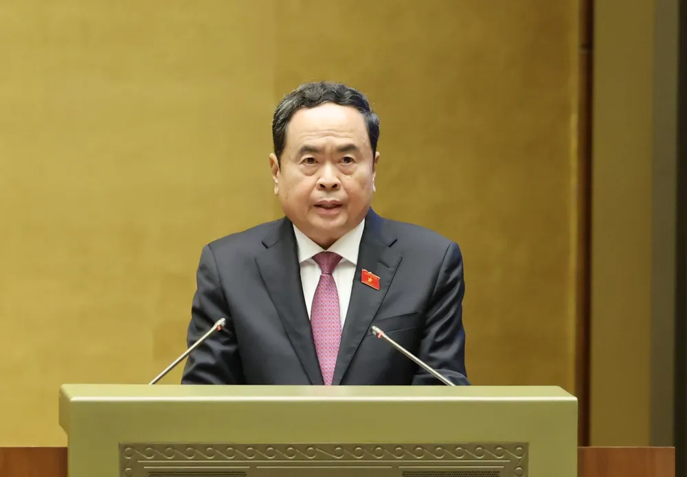 Chủ tịch Quốc hội Trần Thanh Mẫn phát biểu kết thúc phiên chất vấn và trả lời chất vấn.jpg