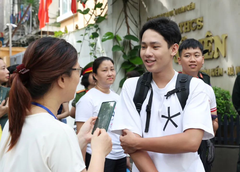 Một thí sinh trao đổi với PV Báo SGGP. Ảnh: QUANG PHÚC