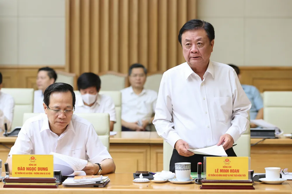 Bộ trưởng Bộ NN-PTNT Lê Minh Hoan phát biểu tại Hội nghị.jpg