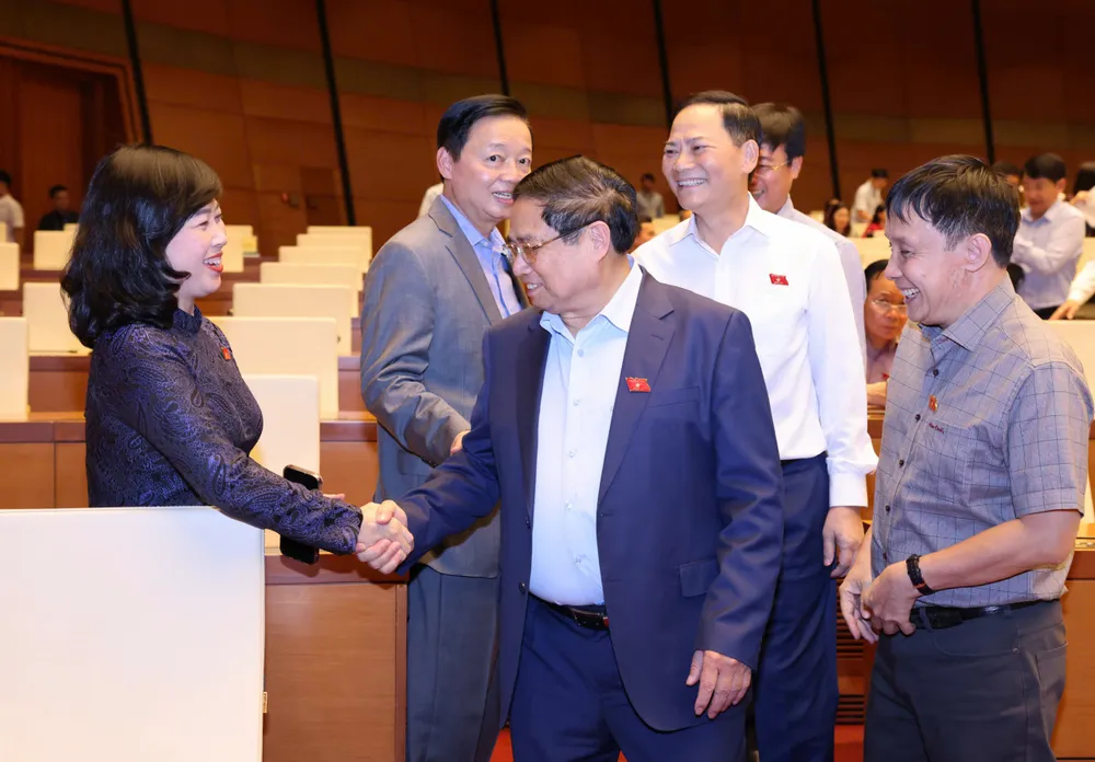 Thủ tướng Phạm Minh Chính và các đại biểu dự phiên chất vấn, chiều 11-11.jpg