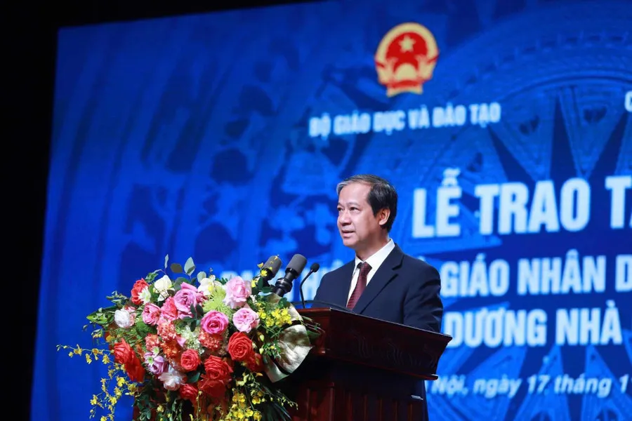 Bộ trưởng Bộ Giáp dục-Đào tạo Nguyễn Kim Sơn  phát biểu tại buổi lễ.jpg