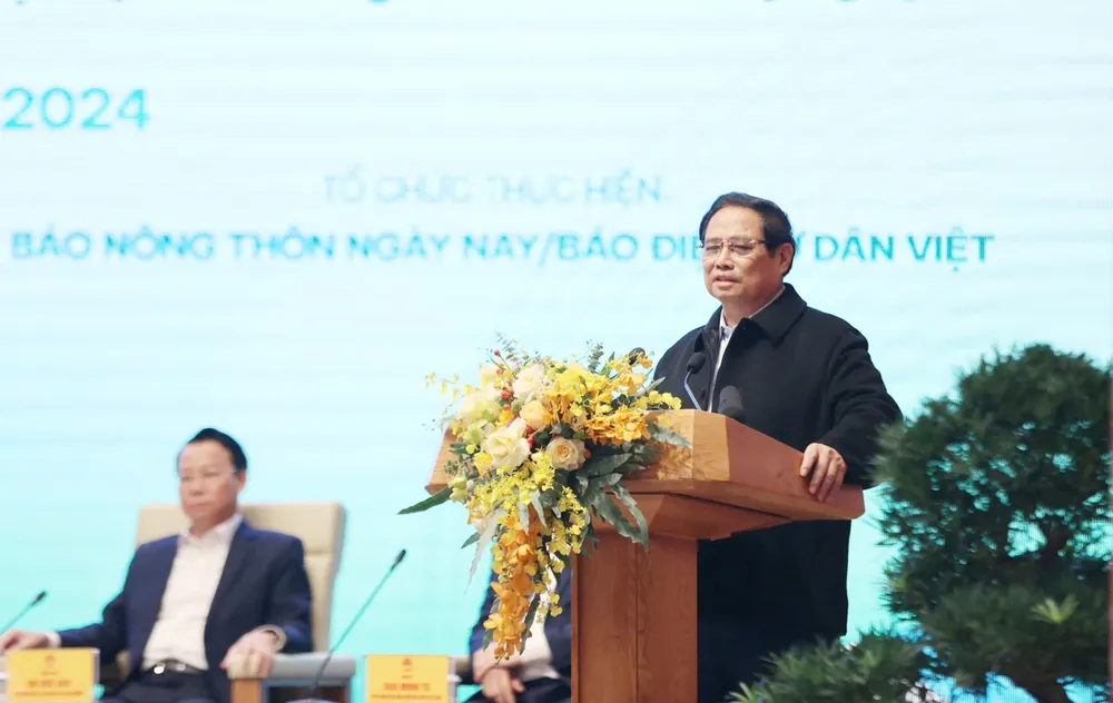 Thủ tướng Phạm Minh Chính chủ trì hội nghị đối thoại với nông dân Việt Nam năm 2024, sáng 31-12.jpg