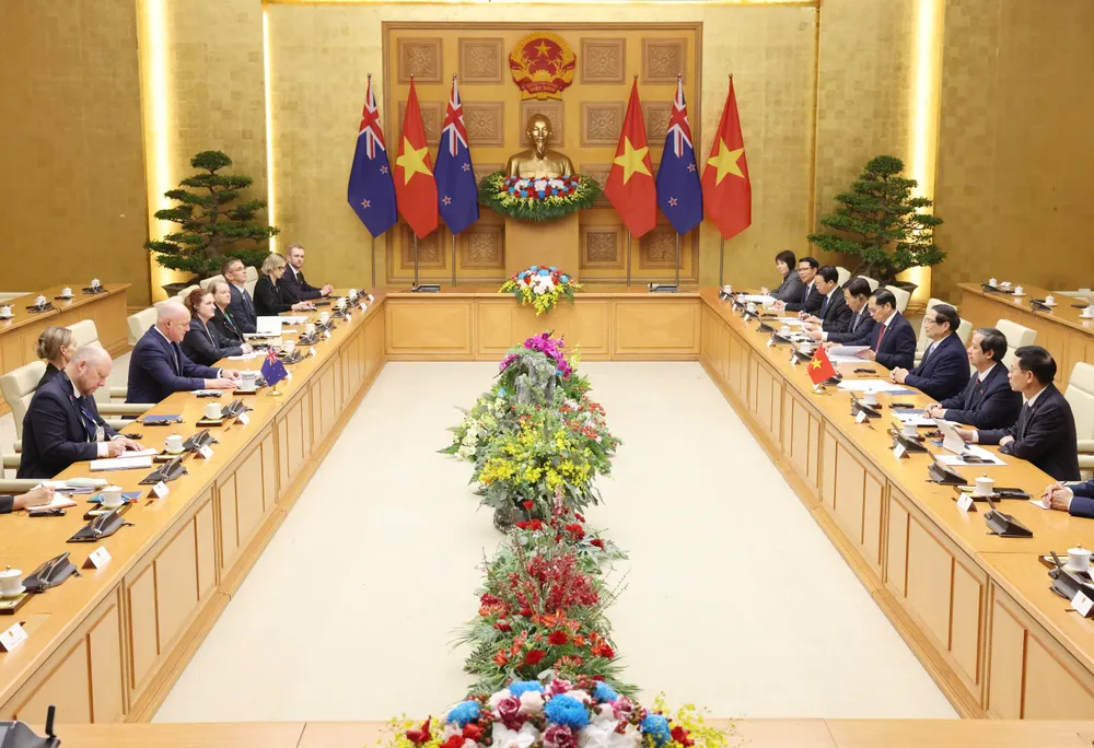 Thủ tướng Phạm Minh Chính hội đàm với Thủ tướng New Zealand Christopher Luxon, chiều 26-2.jpg