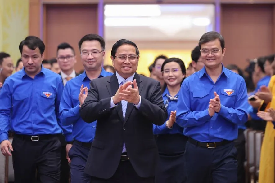 Thủ tướng Phạm Minh Chính tới dự chương trình đối thoại với thanh niên.jpg