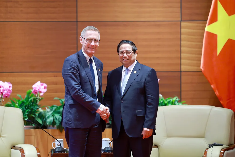 Thủ tướng Phạm Minh Chính tiếp ông Donal Brown, Phó Chủ tịch Quỹ IFAD.jpg