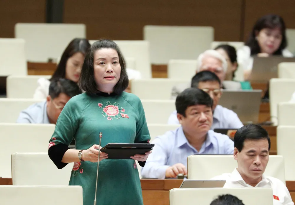 Đại biểu Quốc hội thảo luận ngày 29-5. Ảnh: VIẾT CHUNG