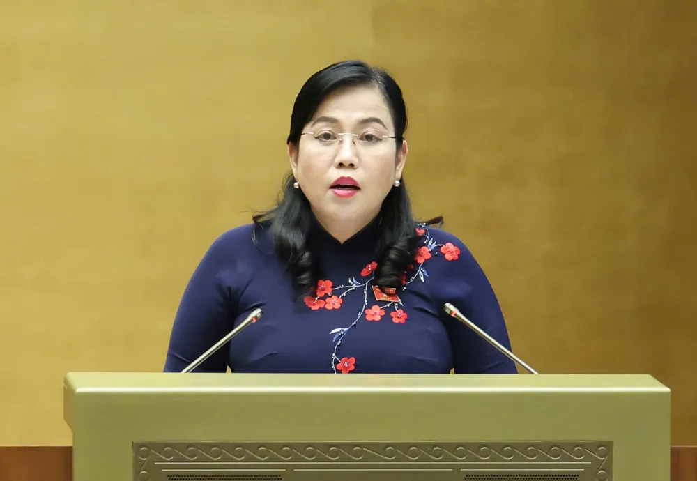 Chủ nhiệm Ủy ban Công tác đại biểu của Quốc hội Nguyễn Thanh Hải trình bày báo cáo giải trình, tiếp thu, chỉnh lý dự thảo Luật Bầu cử đại biểu Quốc hội và đại biểu HĐND, chiều 24-6. Ảnh: QUANG PHÚC