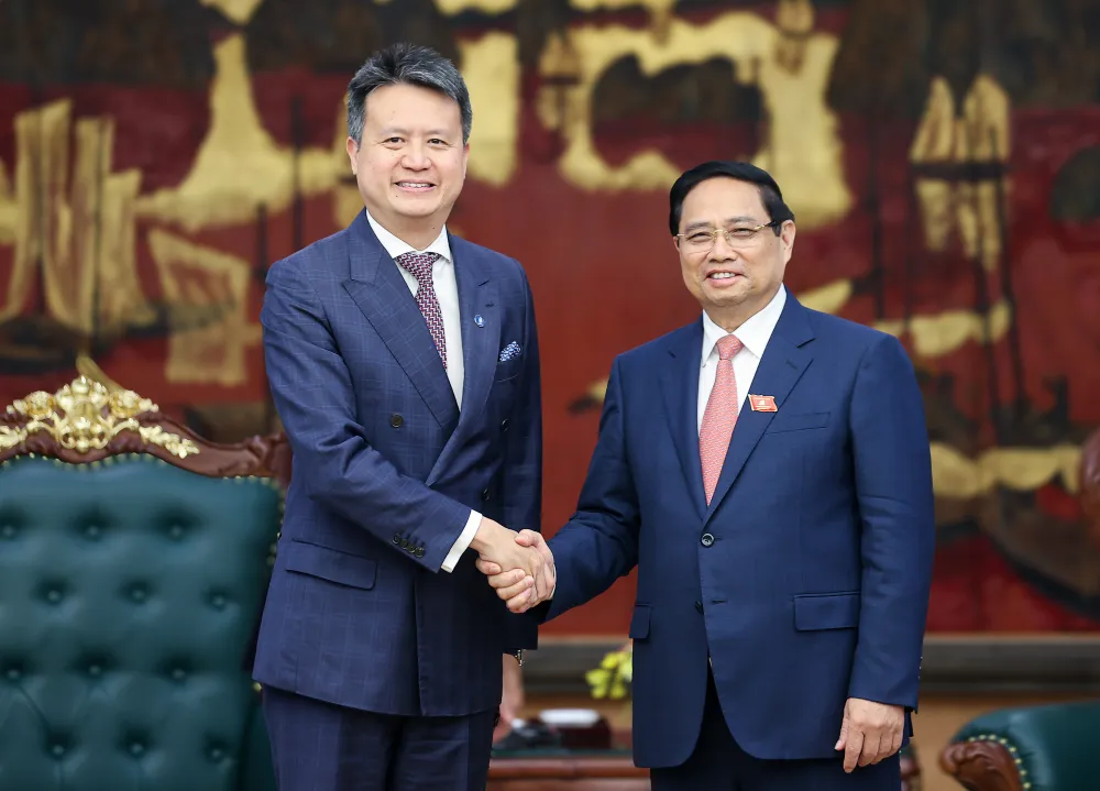 Thủ tướng Phạm Minh Chính tiếp Tổng Giám đốc WIPO Daren Tang