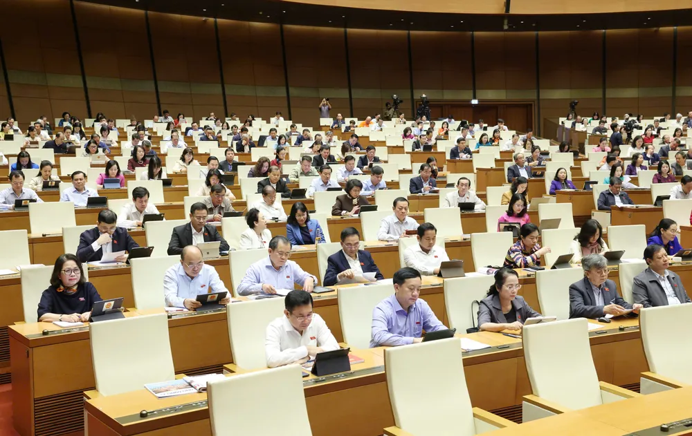 Các đại biểu dự họp Quốc hội. Ảnh: QUANG PHÚC