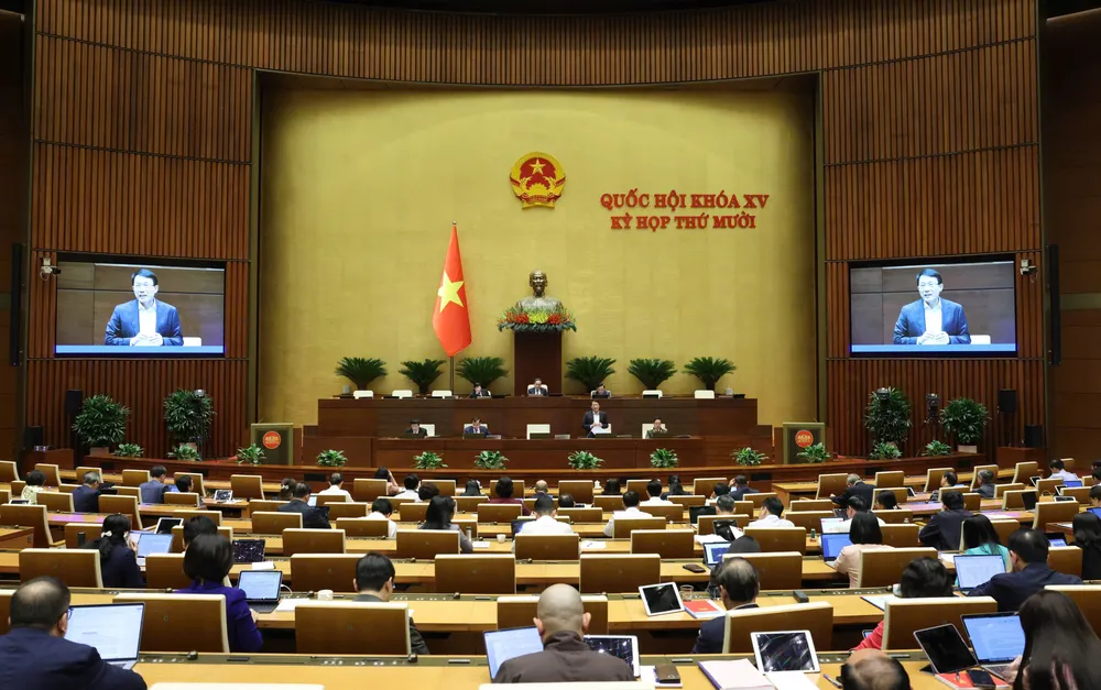 Phiên họp Quốc hội chiều 17-11. Ảnh: QUANG PHÚC