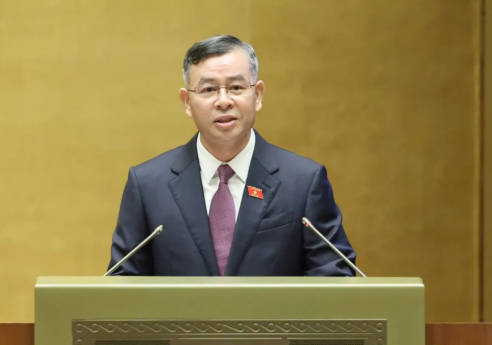 ổng Kiểm toán nhà nước Ngô Văn Tuấn trình bày báo cáo, sáng 2-12. Ảnh QUANG PHÚC.jpg