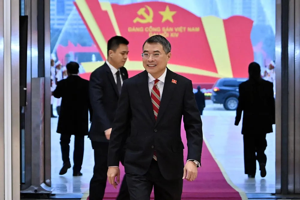 Đồng chí Lê Minh Hưng, Ủy viên Bộ Chính trị, Trưởng ban Tổ chức Trung ương đến dự ngày làm việc thứ ba của Đại hội..jpg