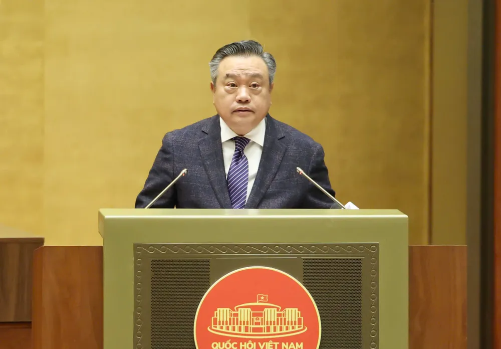 Chủ nhiệm Ủy ban Kiểm tra Trung ương Trần Sỹ Thanh truyền đạt chuyên đề tại hội nghị, chiều 7-2. Ảnh: QUANG PHÚC