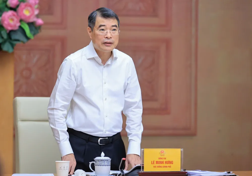 Thủ tướng Lê Minh Hưng phát biểu tại cuộc làm việc với Bộ Công thương. Ảnh: VIẾT CHUNG