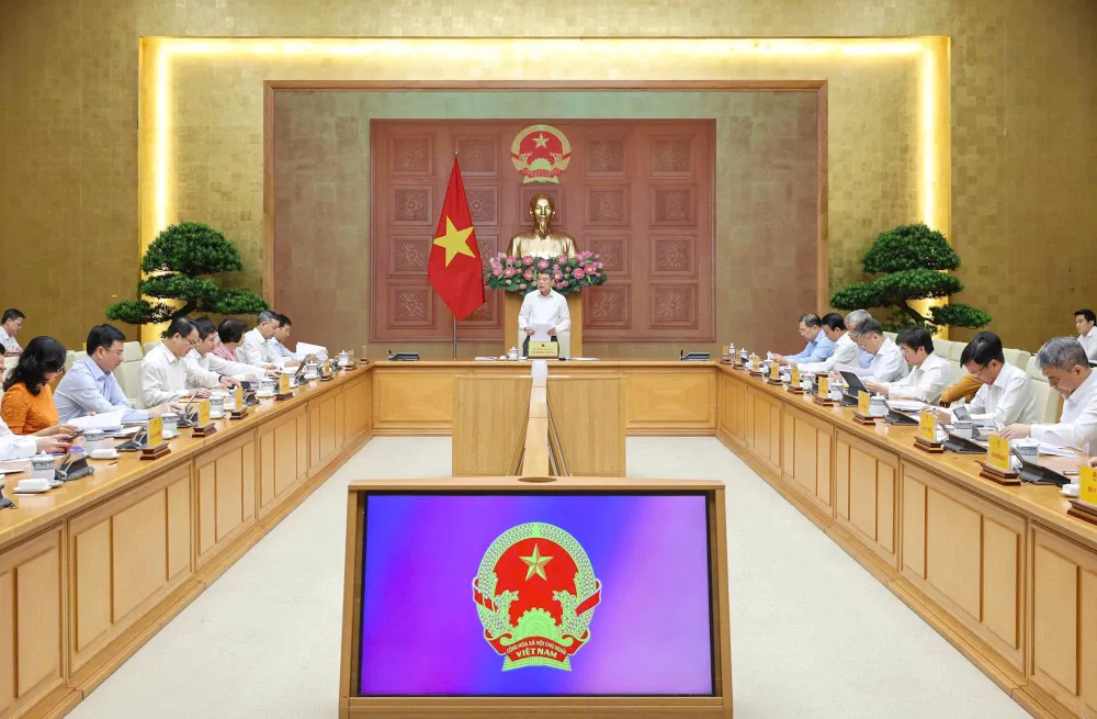 Thủ tướng Lê Minh Hưng chủ trì và phát biểu tại cuộc làm việc với Bộ Tài chính, sáng 29-4..jpg