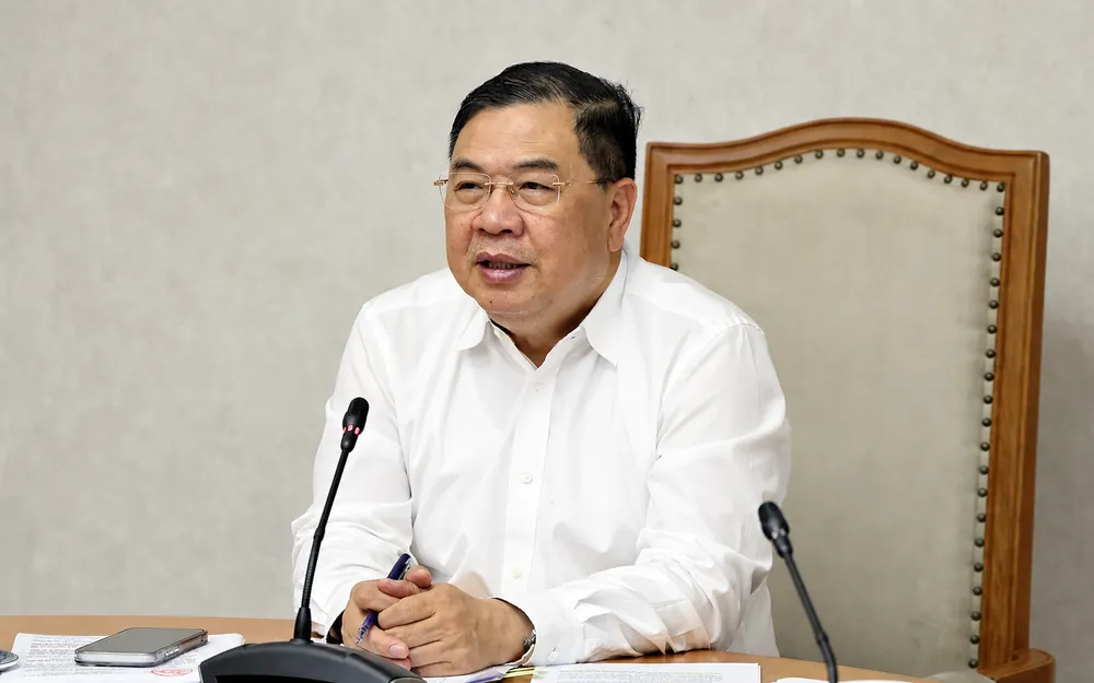 Đồng chí Phạm Gia Túc làm Tổ trưởng Tổ công tác thích ứng với điều chỉnh chính sách kinh tế, thương mại của Hoa Kỳ. Ảnh: VGP