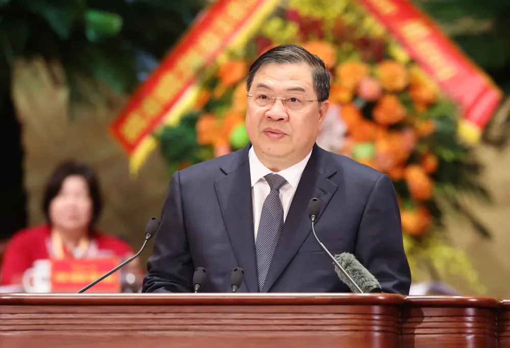 Phó Thủ tướng Thường trực Phạm Gia Túc phát biểu tại đại hội. Ảnh: QUANG PHÚC
