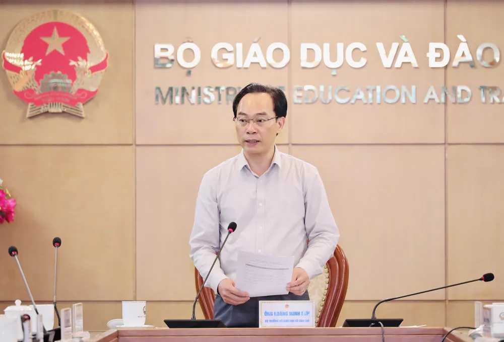 Bộ trưởng Bộ GD-ĐT Hoàng Minh Sơn. Ảnh: THU MINH