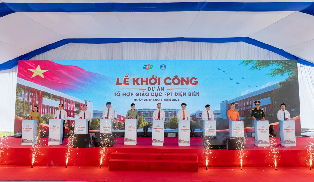 Tập đoàn FPT đã khởi công Tổ hợp Giáo dục FPT tại tỉnh Điện Biên. Ảnh: ANH VÂN