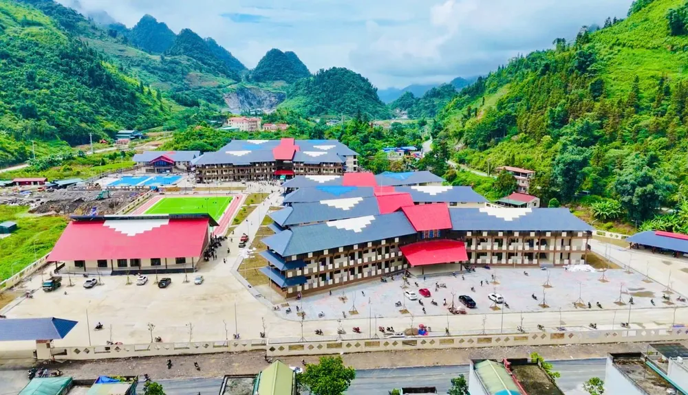 Toàn cảnh Trường PTNT Tiểu học và THCS Mường Khương, Lào Cai. Ảnh: MOET