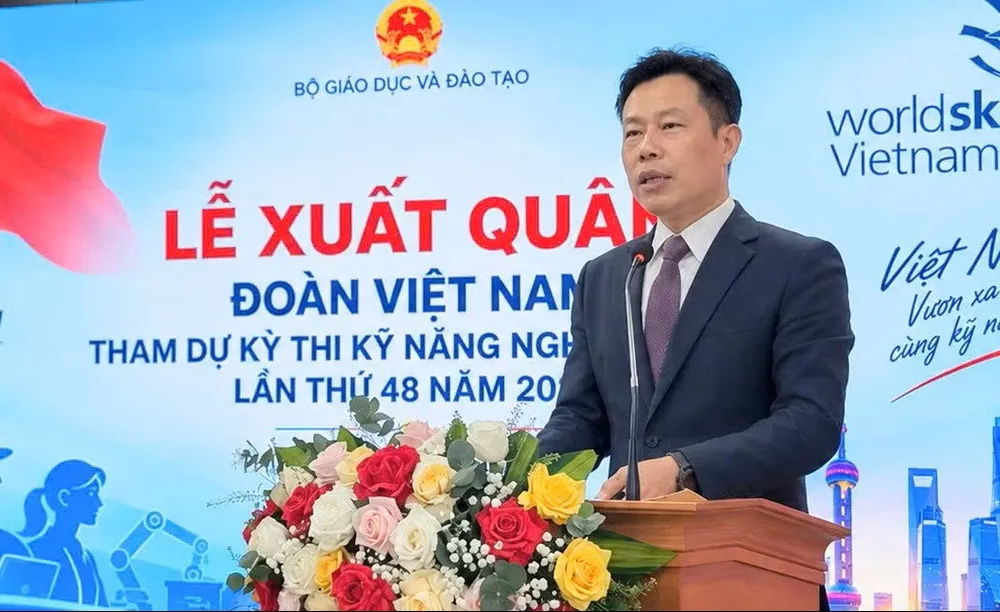 Thứ trưởng Lê Quân phát biểu tại buổi lễ.jpg