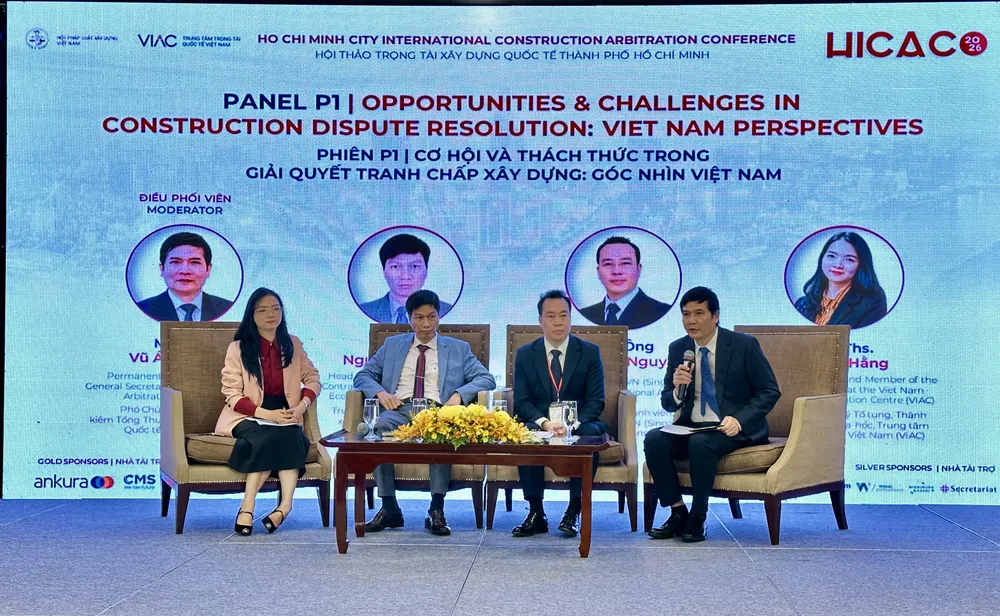 Hội thảo Trọng tài Xây dựng Quốc tế TPHCM 2026 với chủ đề “Cơ hội và thách thức trong giải quyết tranh chấp xây dựng: Góc nhìn Việt Nam và quốc tế”. Ảnh: THANH HIỀN