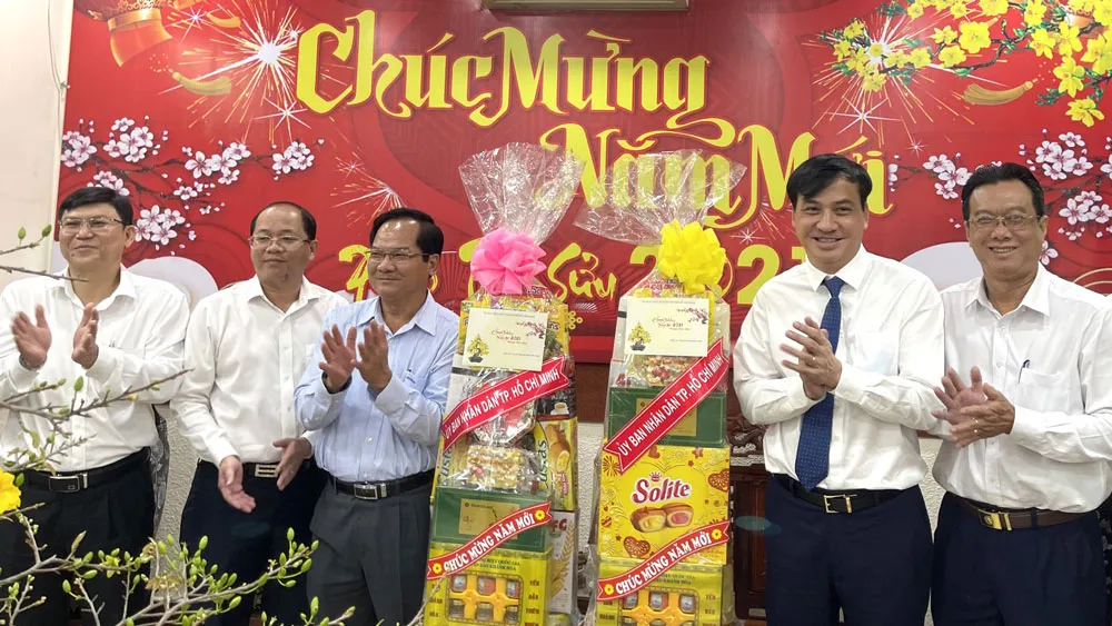 Phó Chủ tịch UBND TPHCM Lê Hòa Bình thăm, chúc tết các cơ quan, đơn vị ảnh 1