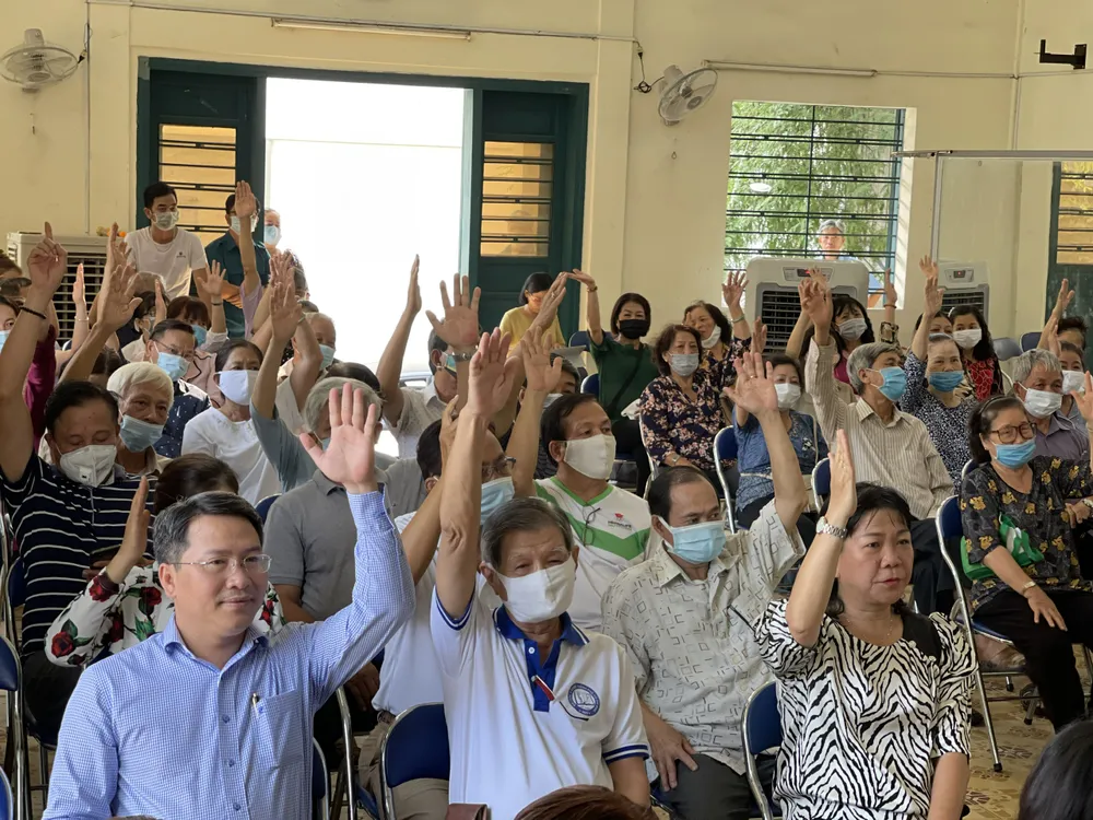 100% cử tri dự hội nghị đồng ý giới thiệu đồng chí Nguyễn Thiện Nhân ứng cử đại biểu Quốc hội khóa XV, nhiệm kỳ 2021-2026 ảnh 2