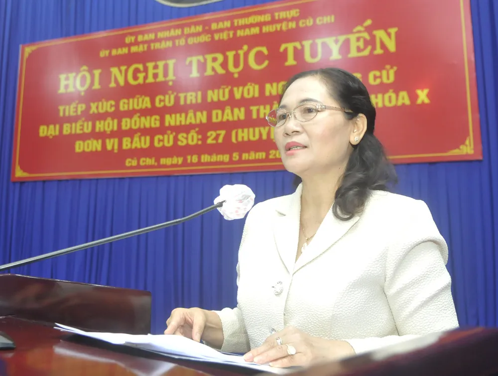 Chủ tịch HĐND TPHCM Nguyễn Thị Lệ tiếp xúc cử tri nữ và cán bộ, chiến sĩ Sư đoàn 9 ảnh 3