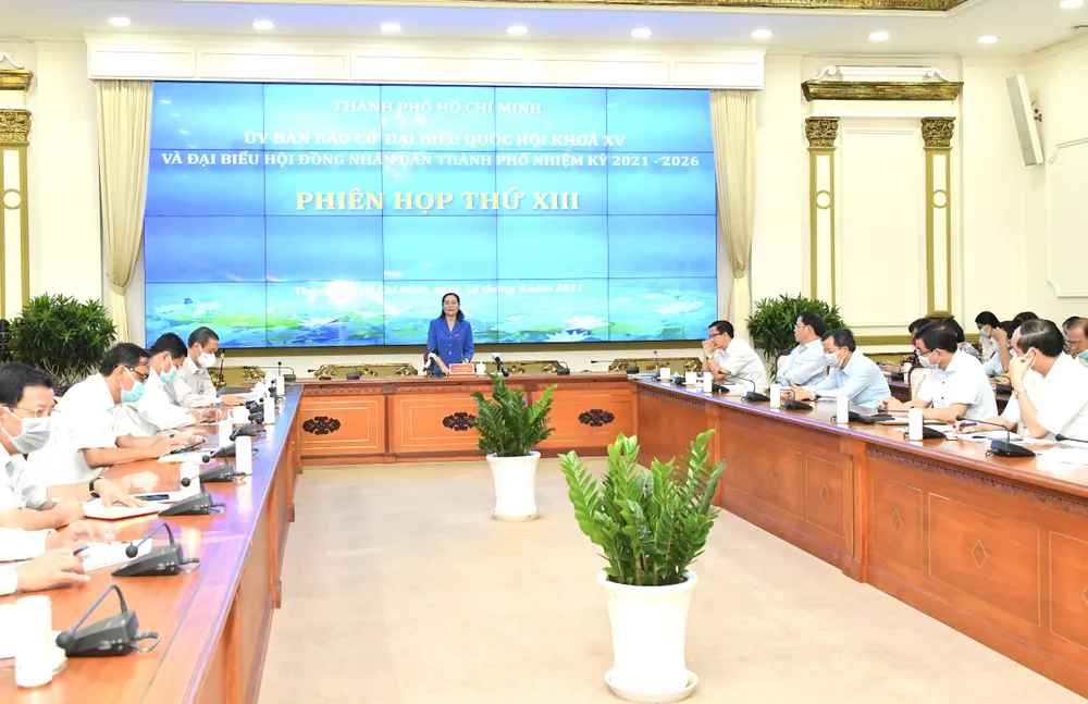 Chủ tịch HĐND TPHCM Nguyễn Thị Lệ: Không tập trung quá đông người trong một thời điểm ở phòng bỏ phiếu  ảnh 1