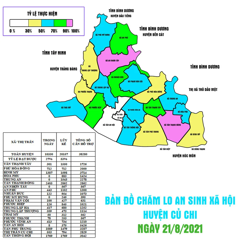 Huyện Củ Chi lập bản đồ hỗ trợ, người dân phát tín hiệu là được chăm lo ngay ảnh 1