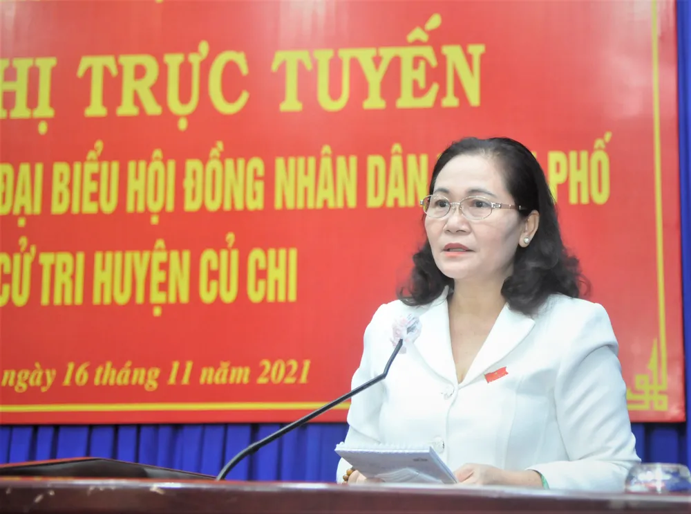 Chủ tịch HĐND TPHCM Nguyễn Thị Lệ: Đại biểu sâu sát, thúc đẩy các dự án tại huyện Củ Chi ảnh 1