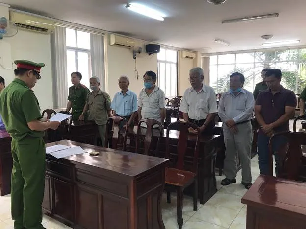 Các đối tượng tại cơ quan công an 