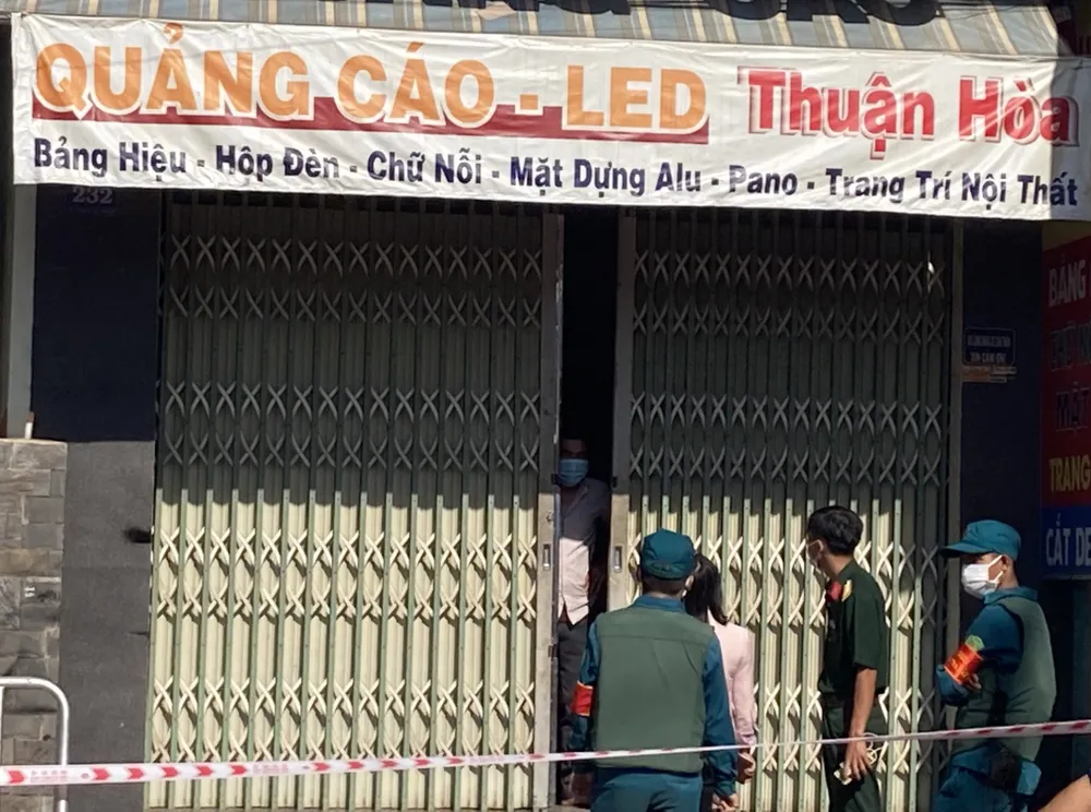 Khu vực nhà dân bị phong tỏa