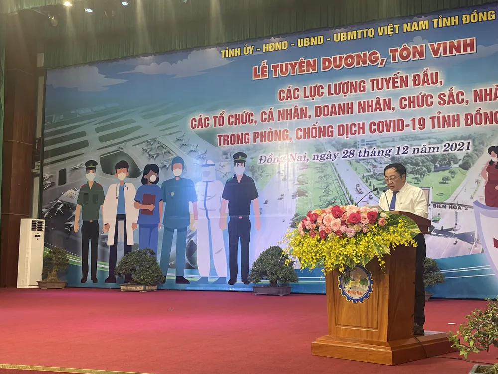 Đồng Nai: Tuyên dương hơn 2.000 cá nhân, tập thể tuyến đầu chống dịch Covid-19 ảnh 1