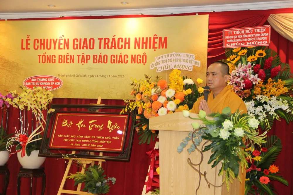 Thượng tọa Thích Tâm Hải nhận nhiệm vụ Tổng Biên tập báo Giác ngộ ảnh 1