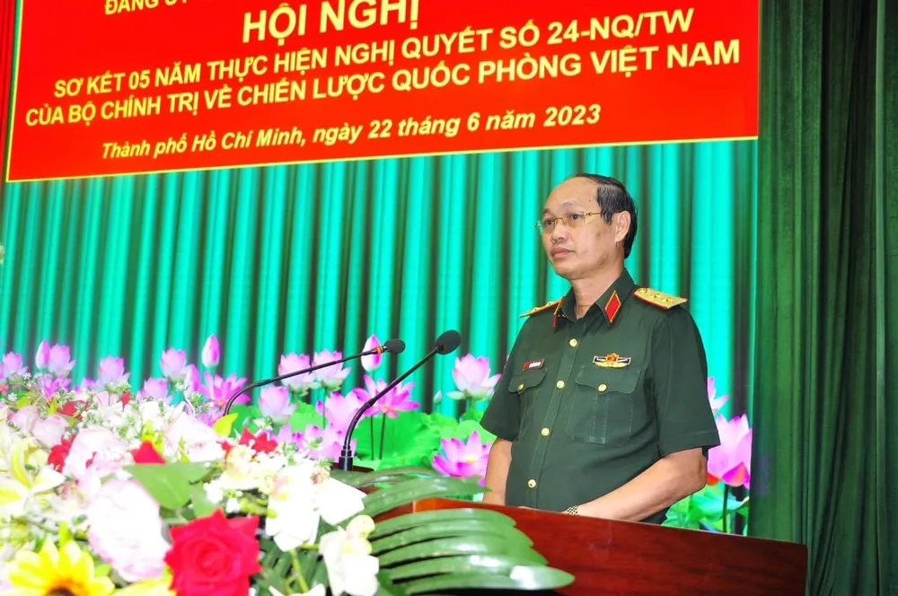 Trung tướng Nguyễn Văn Nam phát biểu chủ trì hội nghị